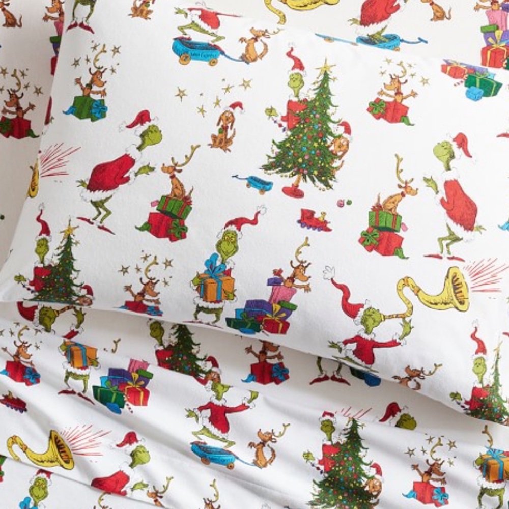 2 twin size sets the grinch and max flannel sheets